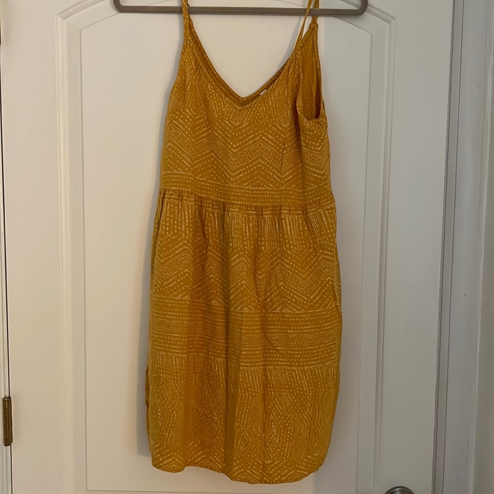RVCA yellow messaged Aztec sundress